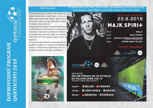 Propozice, QantoCup 2018